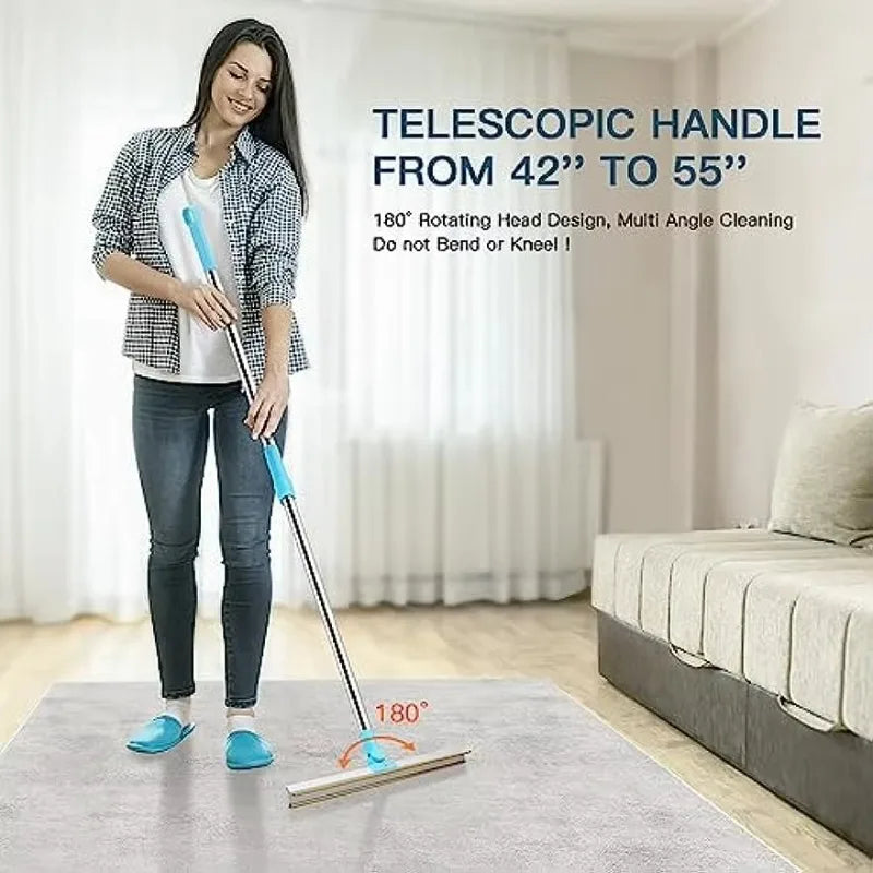 Telescopic Carpet Rake for Pet Hair