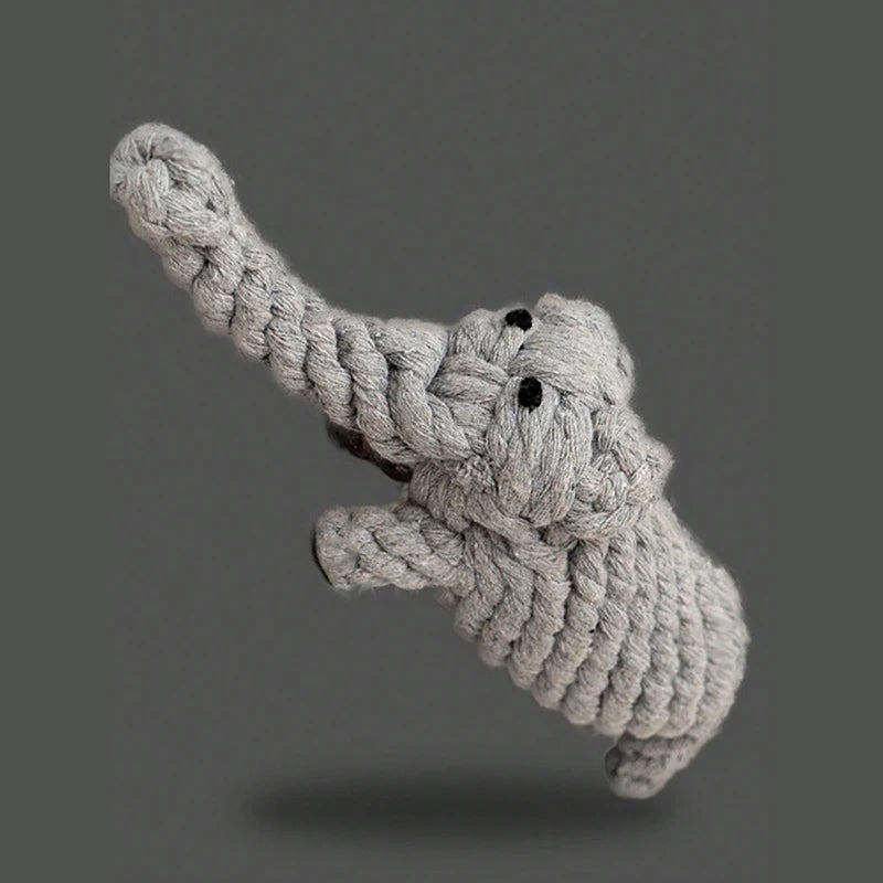 Hand-Woven Rope Animal Dog Toy