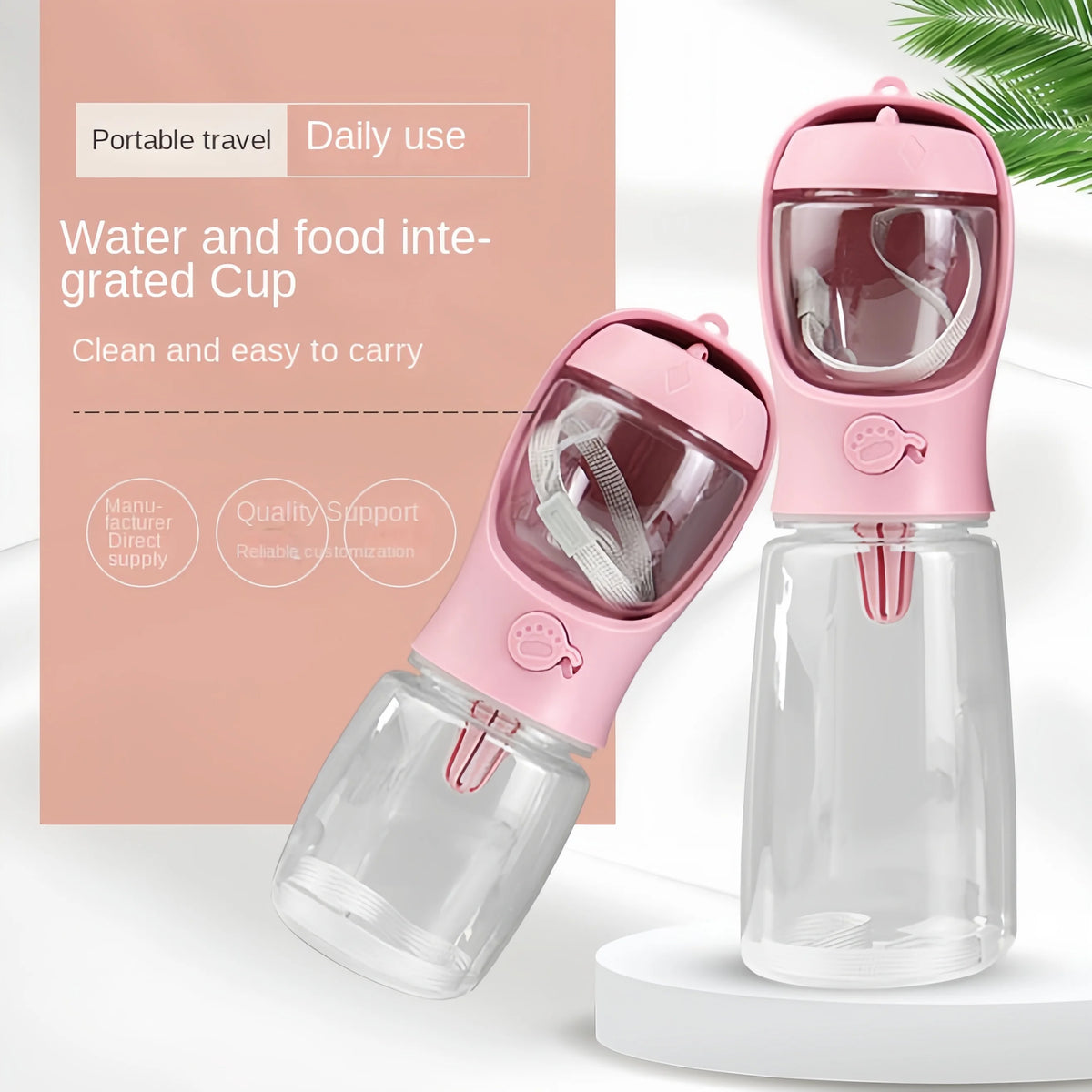 2-in-1 Travel Water Bottle and Food Pot