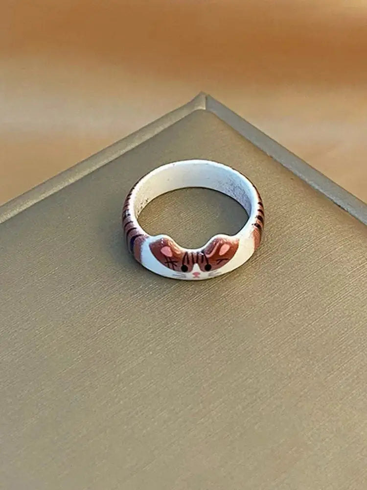 Enamel Cat Ring