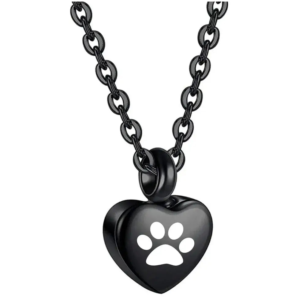 Small Heart & Paws Keepsake Urn Necklace