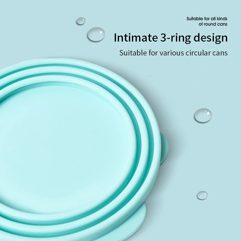 Silicone Pet Food Tin Lid and Spoon