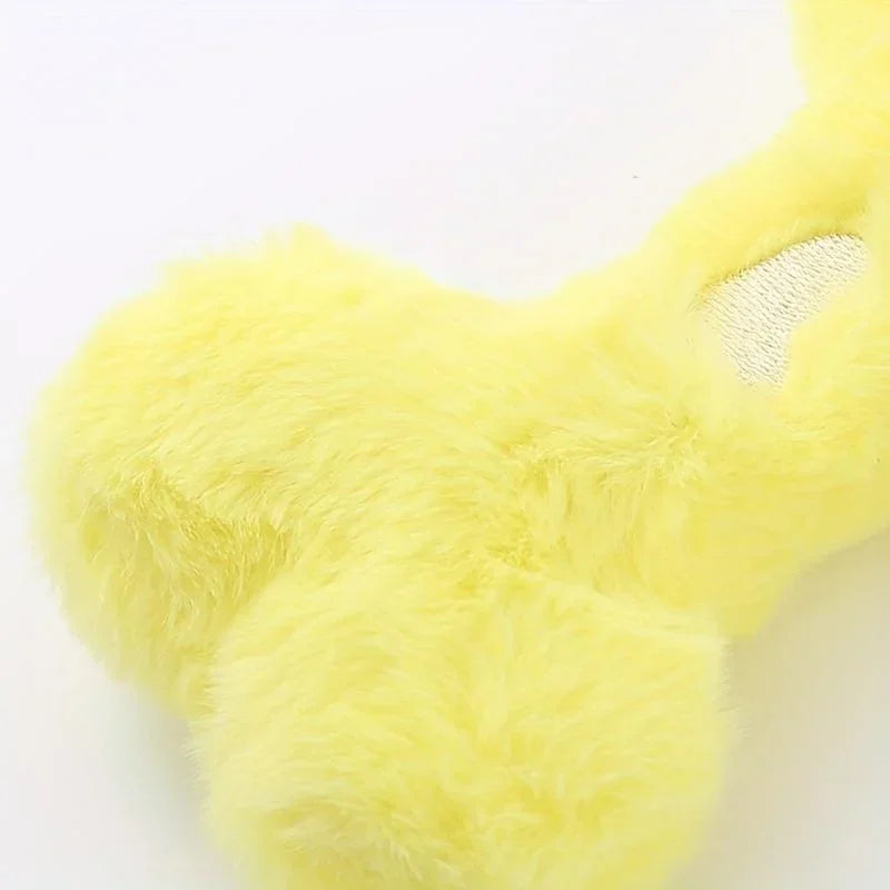 Fuzzy Plush Bone Dog Toy