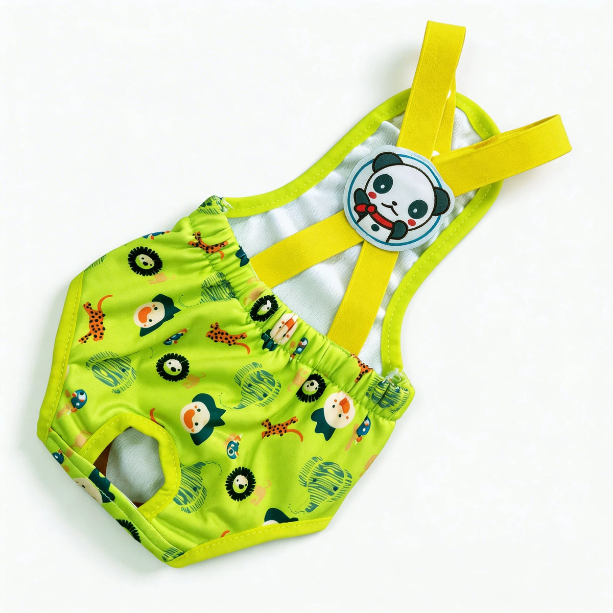 Washable Pants for Female Dogs - Green Animals / S (1 to 2.5 kg)