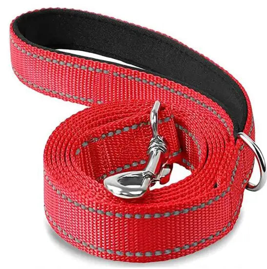 Reflective Padded Dog Lead, 1.2 to 1.8 m