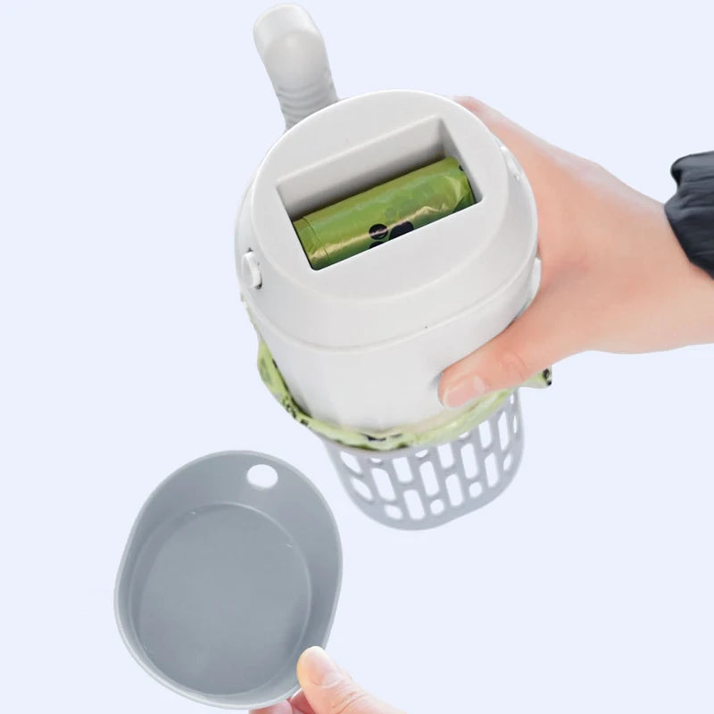 Litter Scoop with Built-In Bag Holder