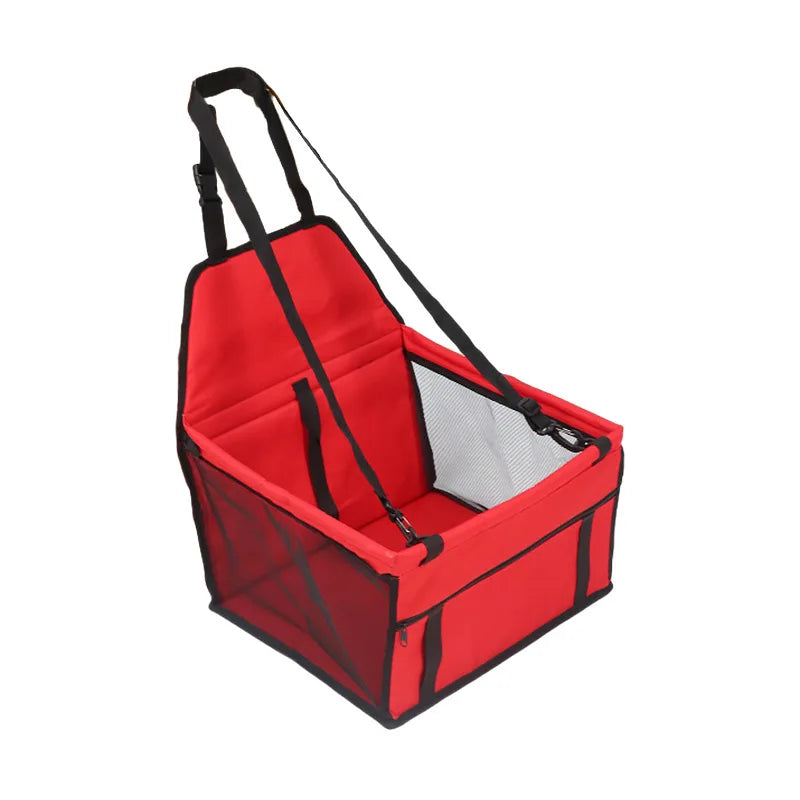 Hanging Car Booster Seat for Small Dogs - Red