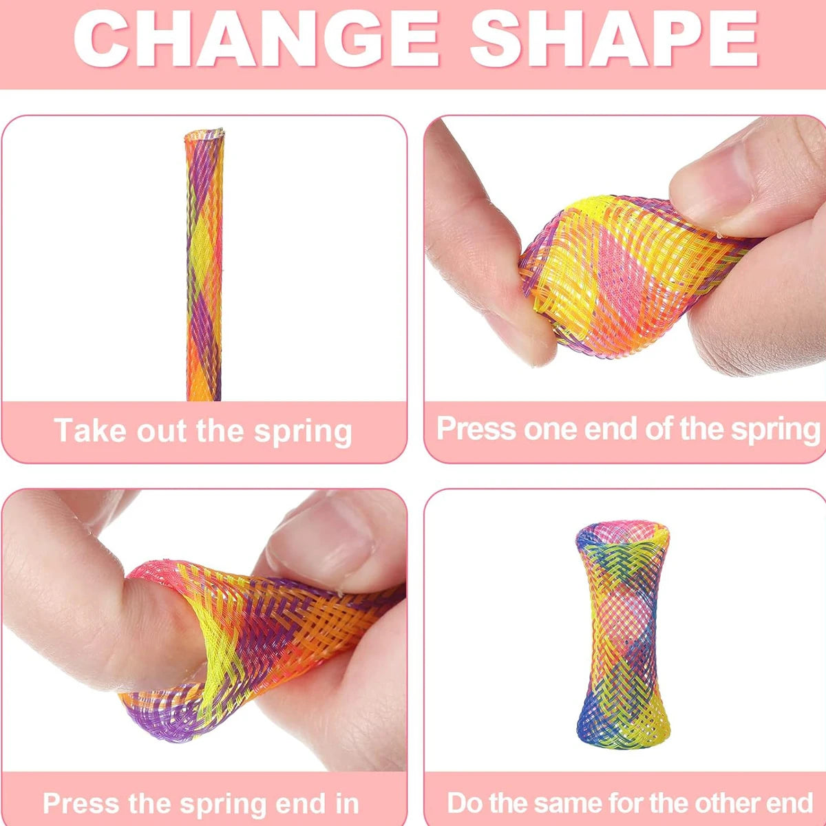 Folding Spring Cat Toys, Pack of 10
