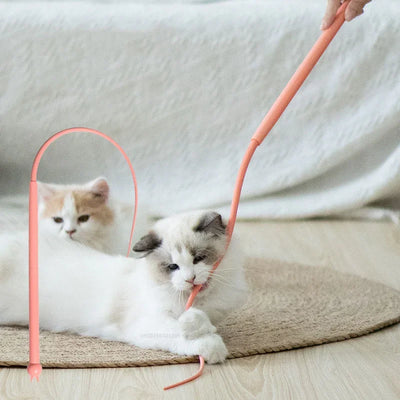 Silicone Mouse Tail Cat Teaser Wand