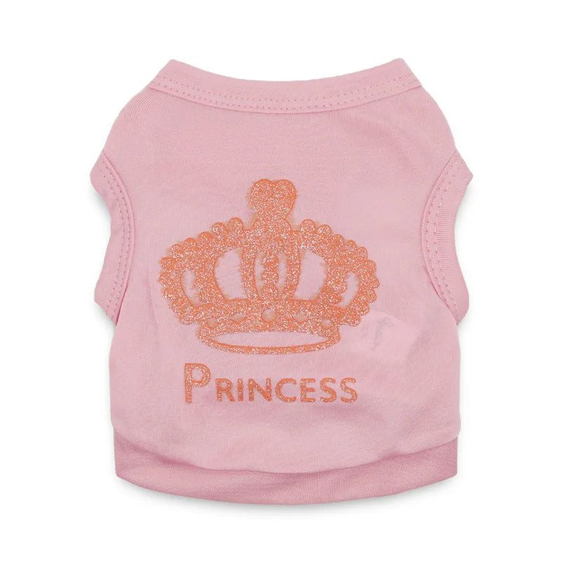 Princess Crown Vest for Small Dogs - Pink / XS