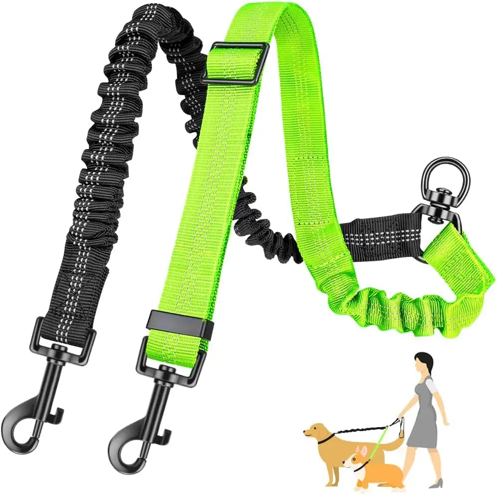 Double Dog Lead Coupler - Light Green