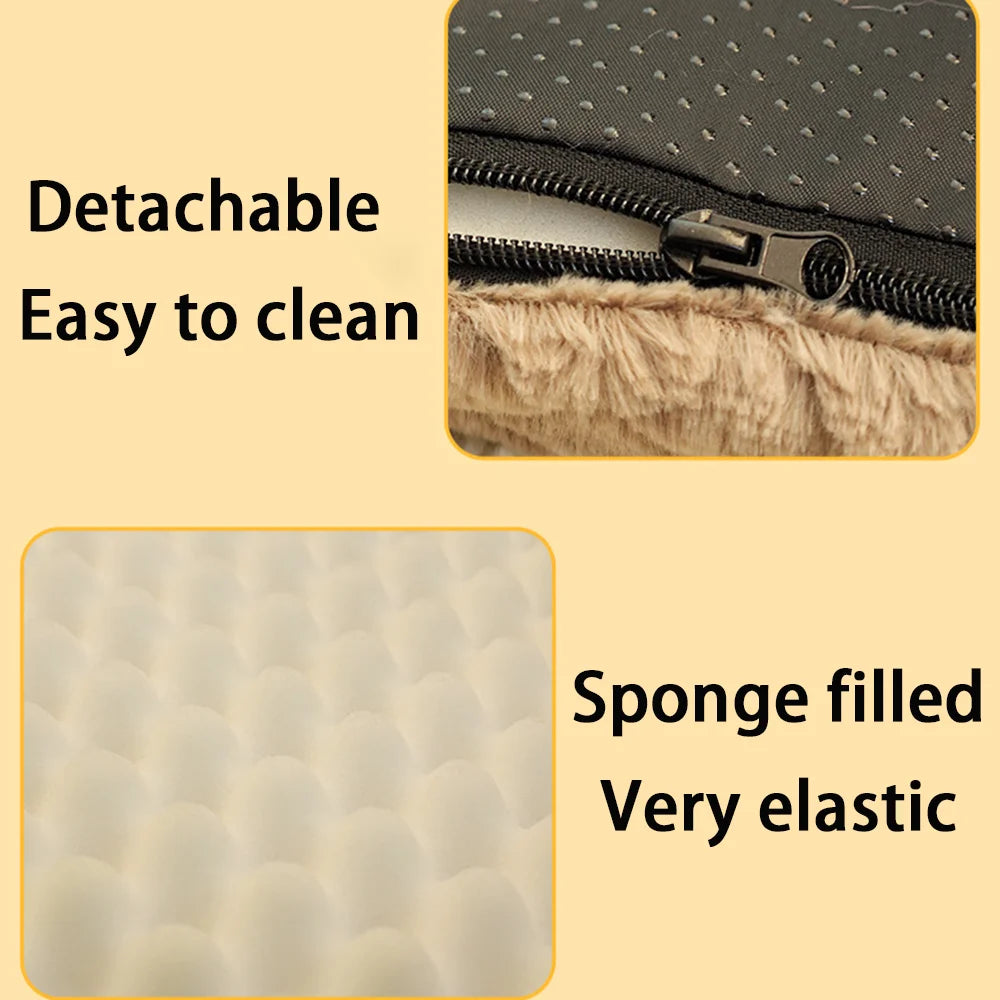 Sponge Crate Mat with Faux Fur Cover