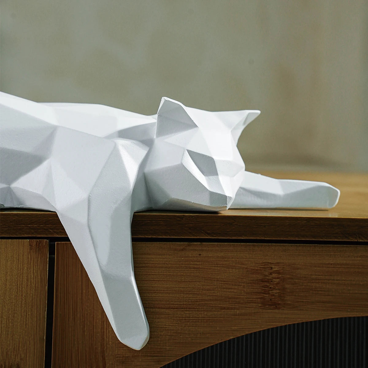 Geometric Cat Statue