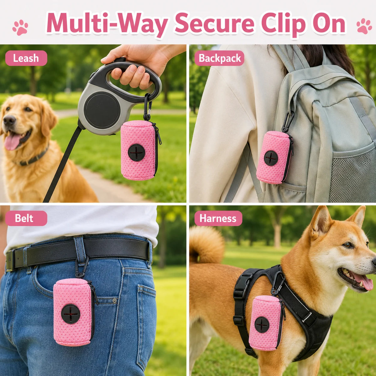 Clip-On Poop Bag Holder