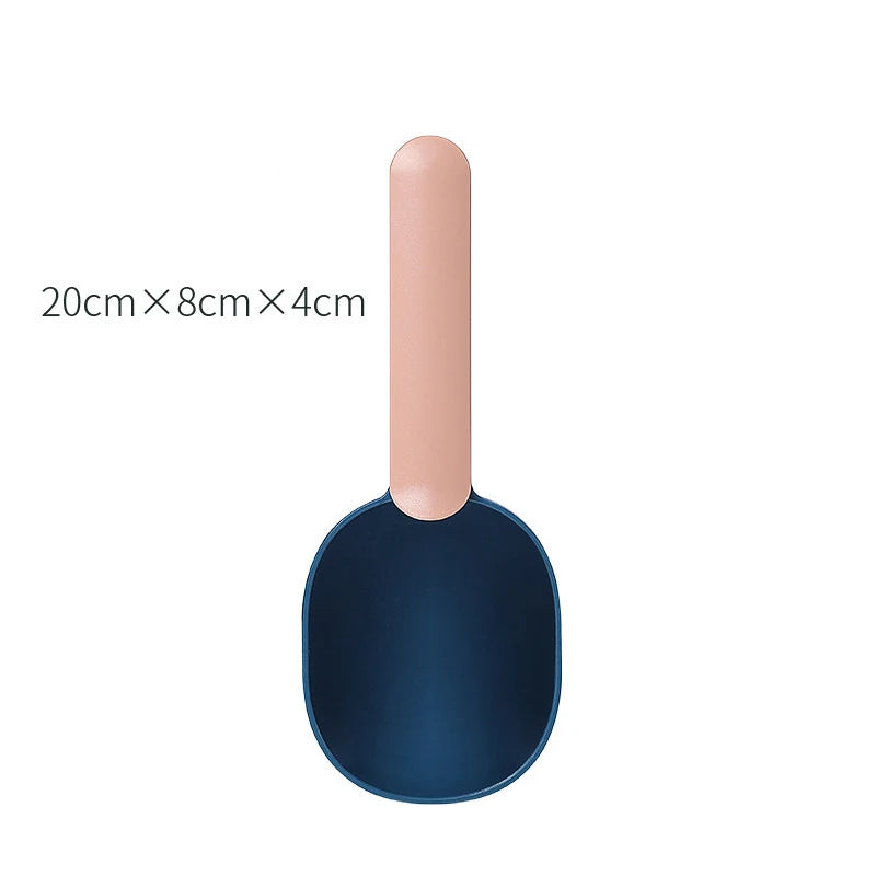 Pet Food Scoop with Bag Clip - Pink and blue