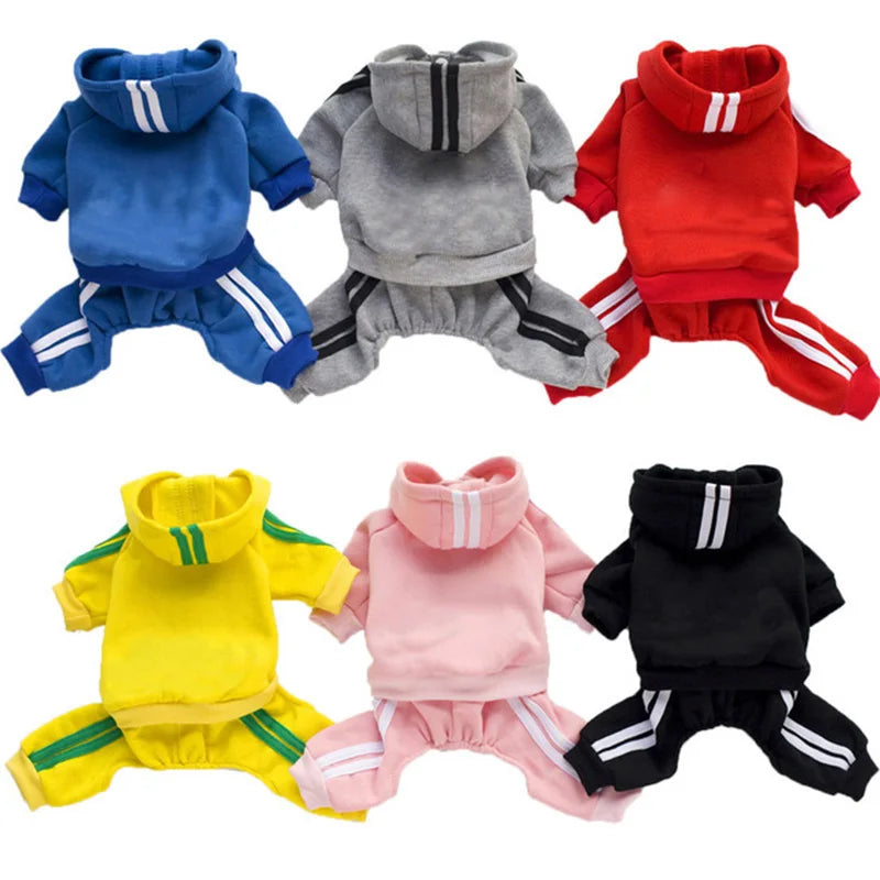 Hooded Tracksuit Jumpsuit for Small Dogs