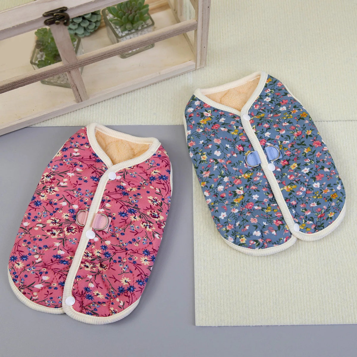 Floral Fleece Vest for Small Dogs
