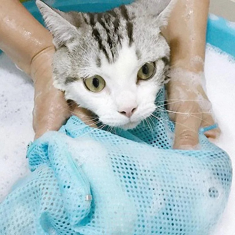 Mesh Cat Grooming and Bath Bag