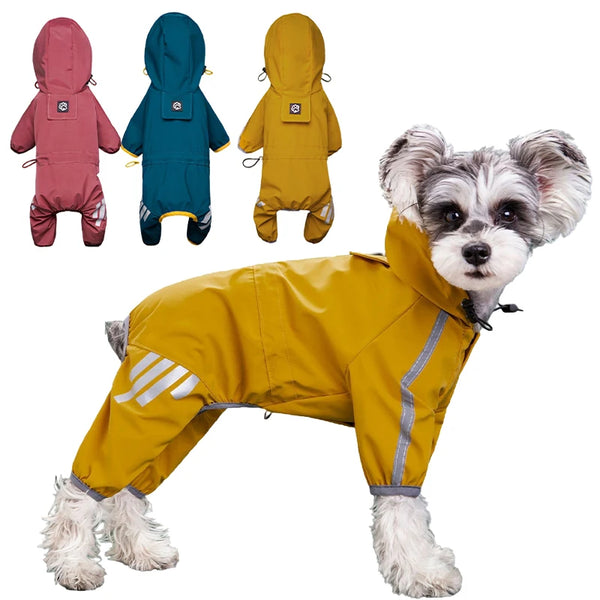 Full-Body Dog Raincoat with Hood