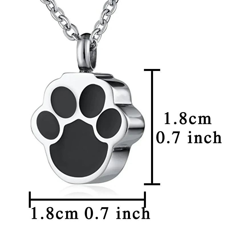 Paw Print Keepsake Urn Necklace