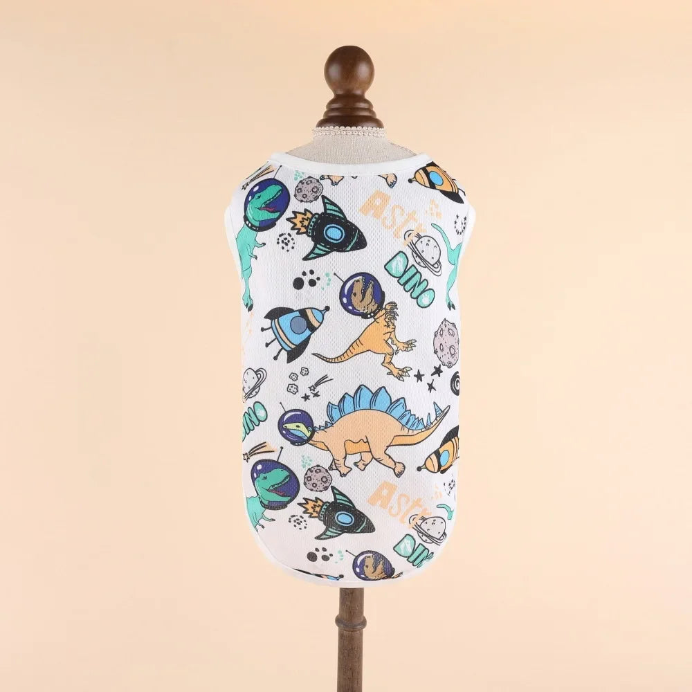 Cartoon Cooling Summer Vest for Dogs - Alien / XS