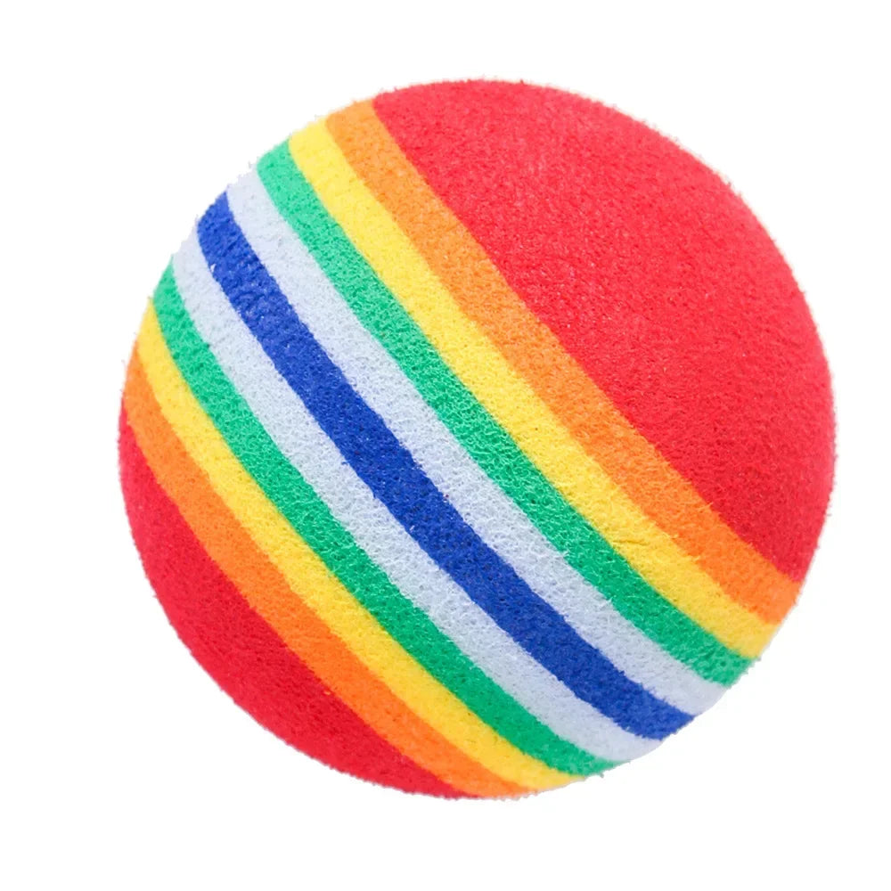 Rainbow Foam Balls for Cats