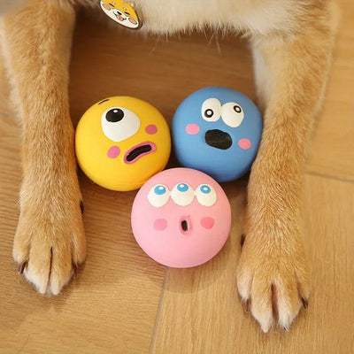 Squeaky Latex Eyeball Ball for Dogs