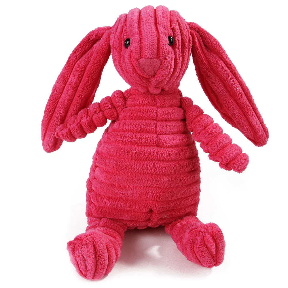 Corduroy Squeaky Animal Dog Toy