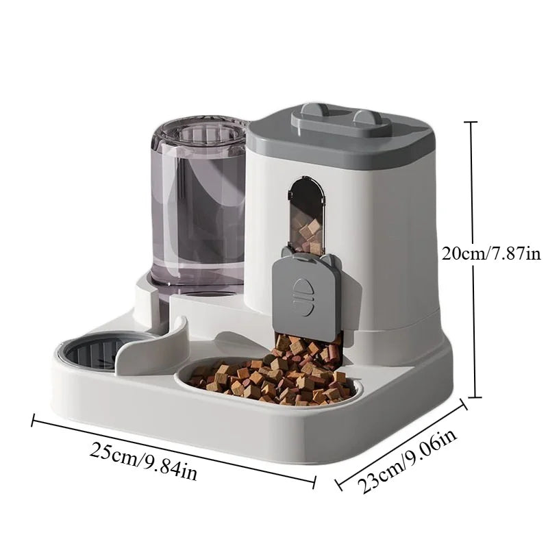 Gravity Pet Feeder and Water Dispenser Set