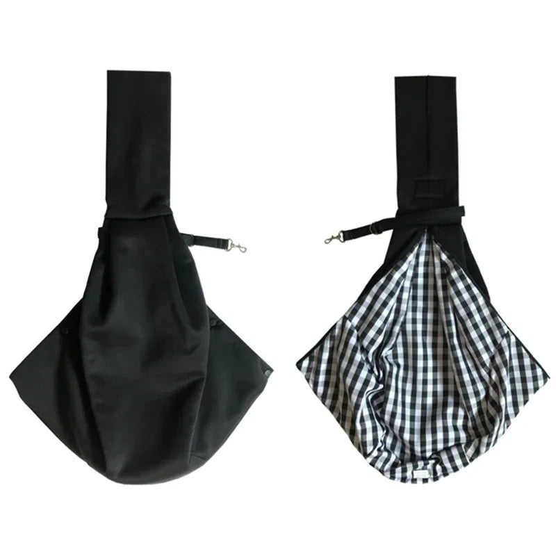 Black pet sling carrier bag