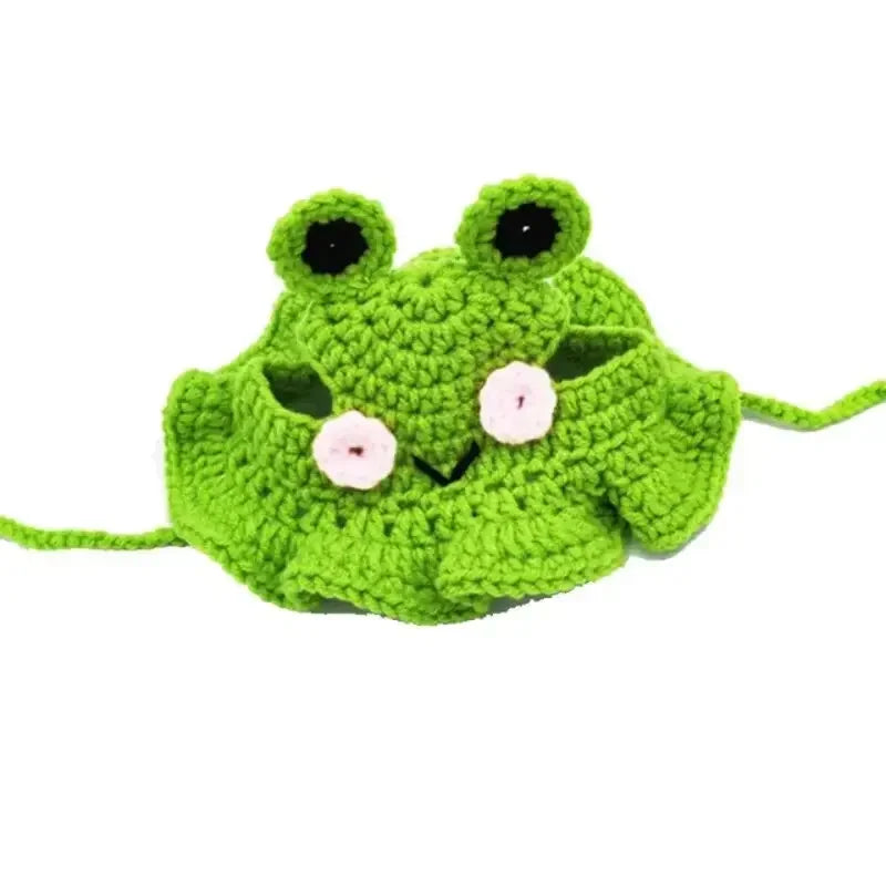 Knitted Hat for Cats and Small Dogs - S / Green