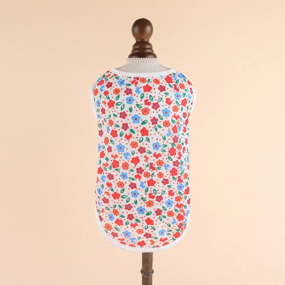 Cartoon Cooling Summer Vest for Dogs - Flower / XS