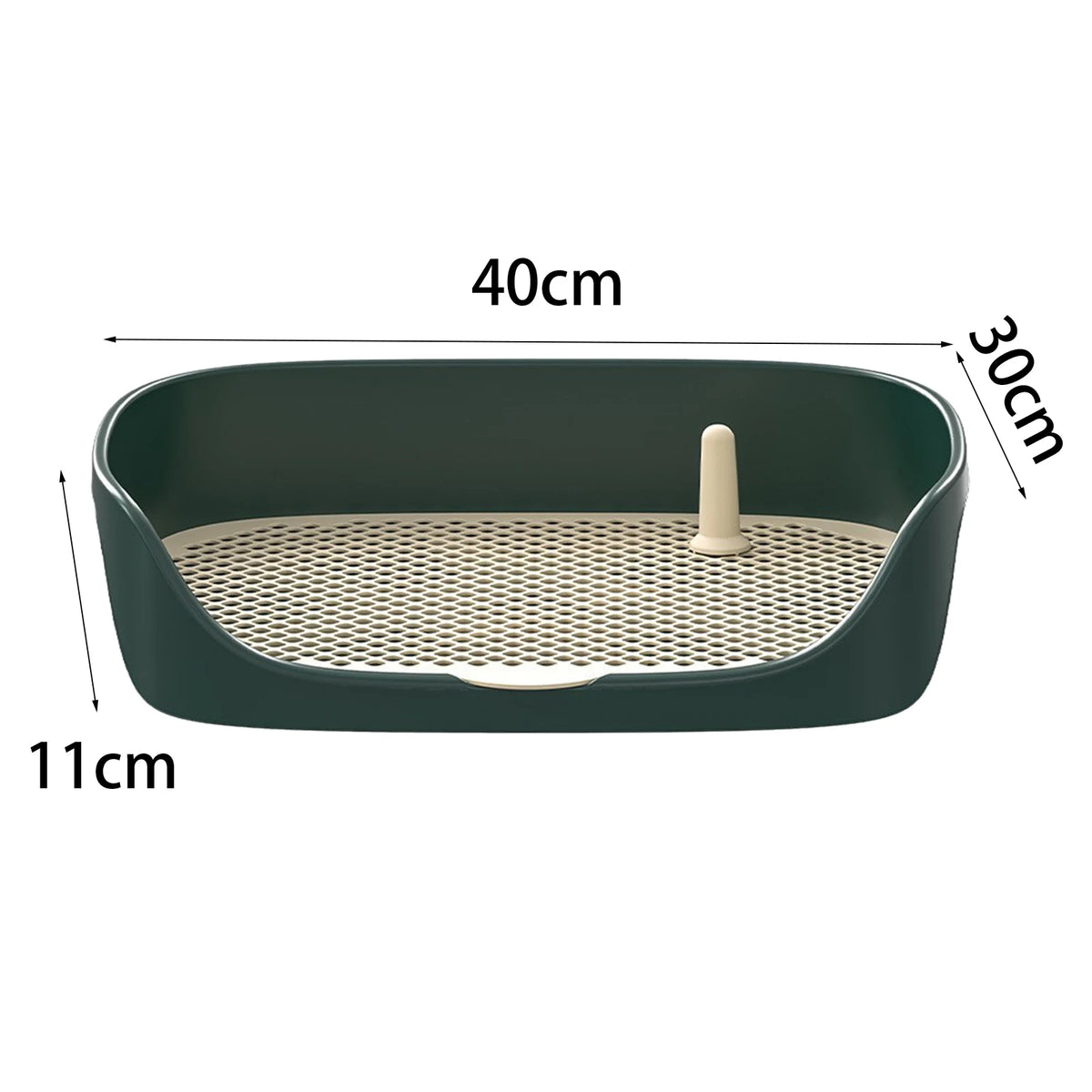 Dog Toilet Tray with Splash Wall - Green