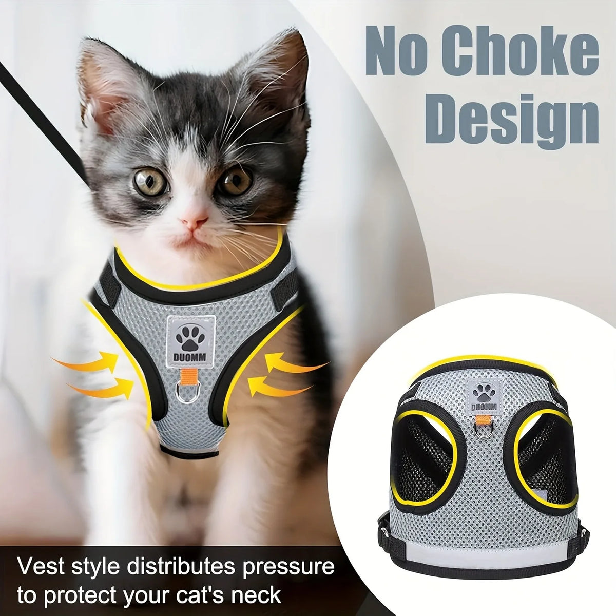 Cat Harness with Retractable Lead