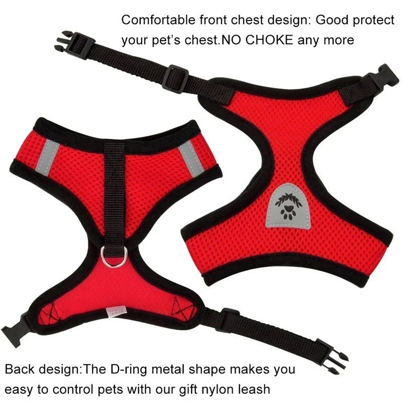 Mesh Vest Harness and Lead Set for Cats and Small Dogs