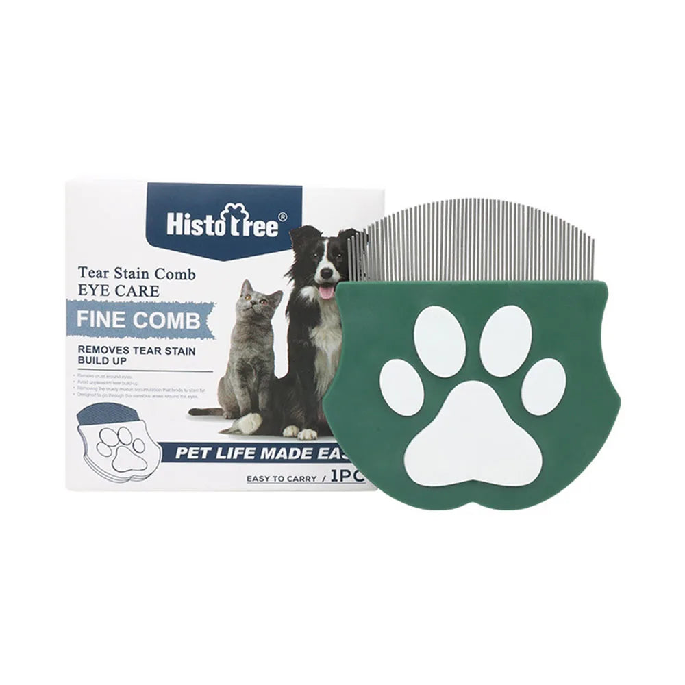 Mini Paw Face and Flea Comb - Olive Green