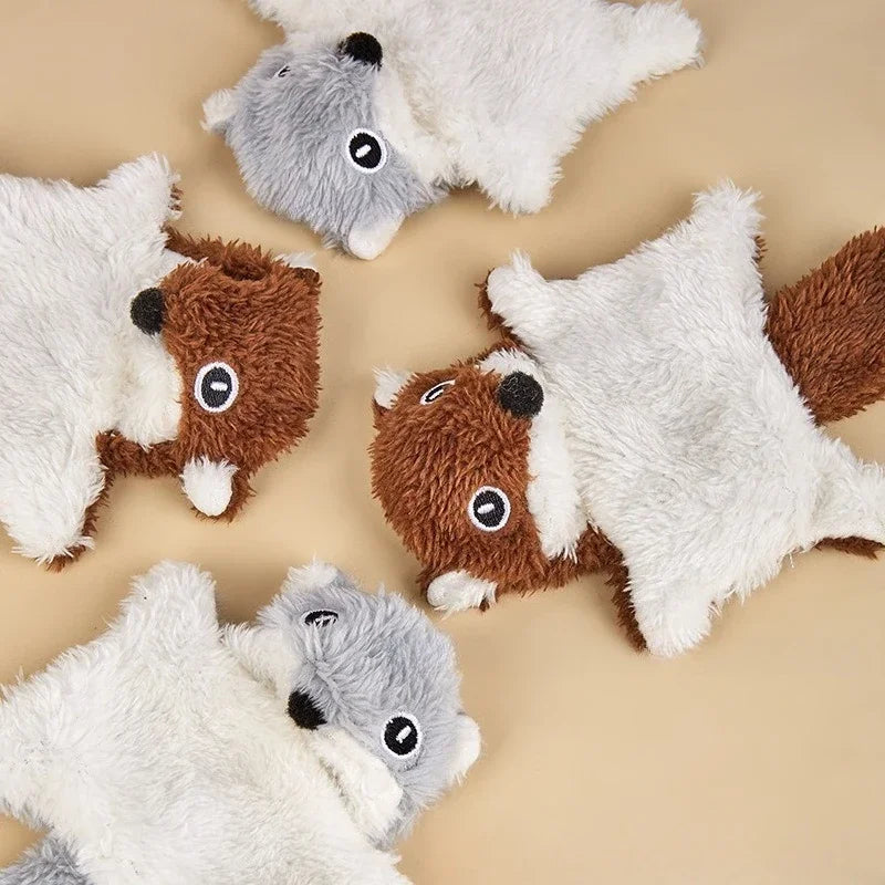 Squeaky Flying Squirrel Plush Toy