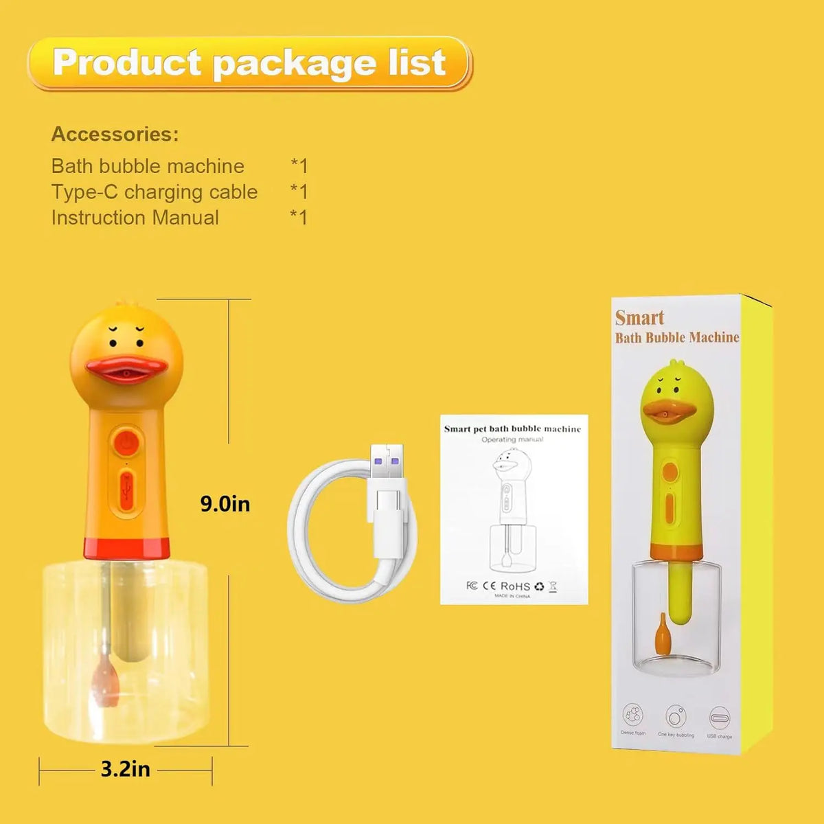Duck Foam Dispenser for Pet Shampoo