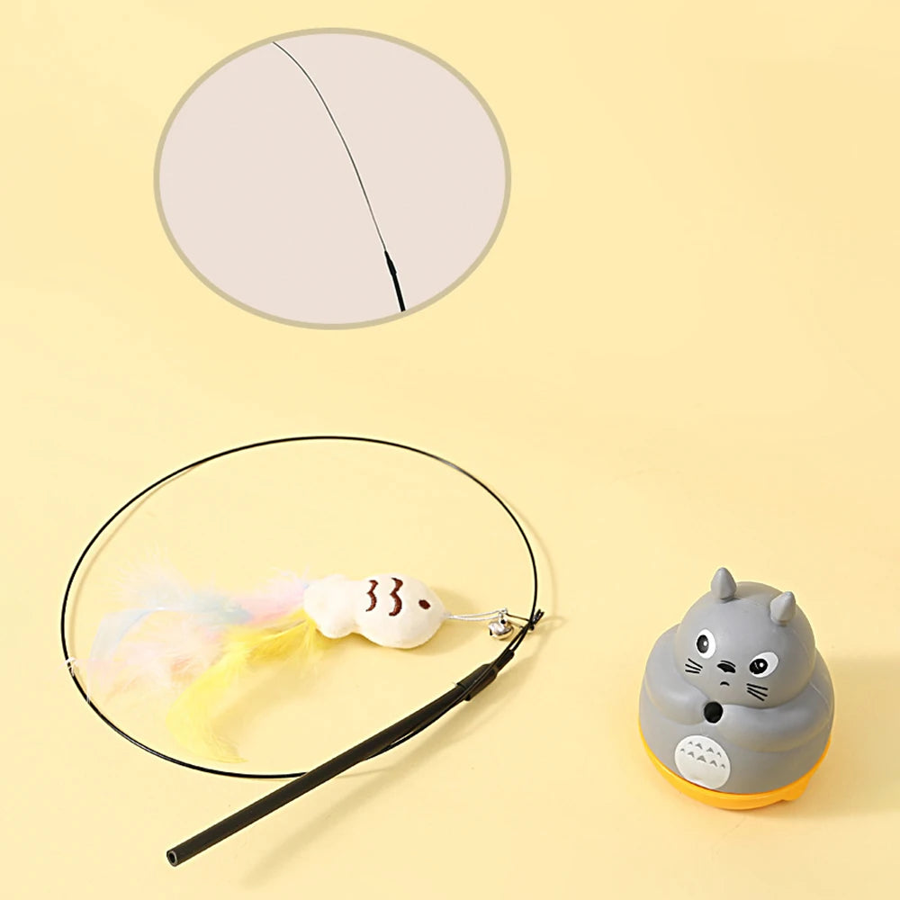 Self-Play Cat Teaser on a Weighted Base
