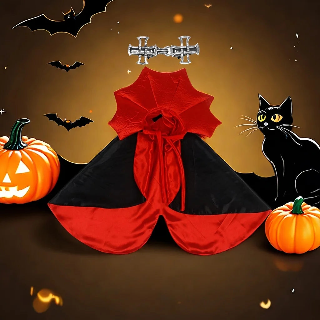 Vampire Cape and Hat for Cats