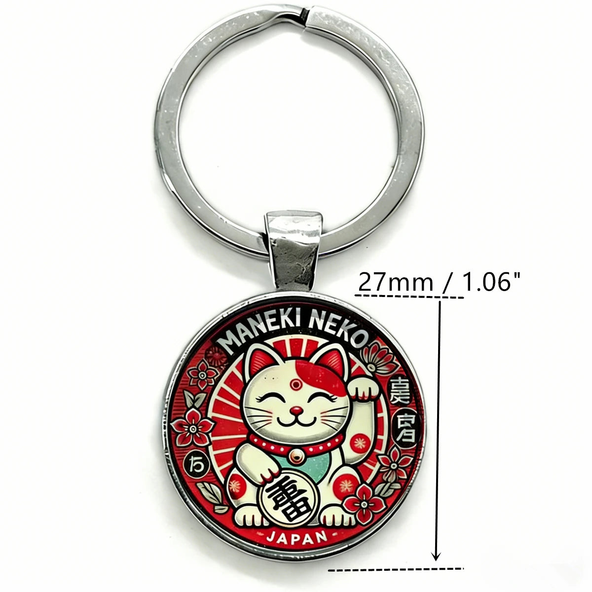 Maneki Neko Lucky Cat Keyring