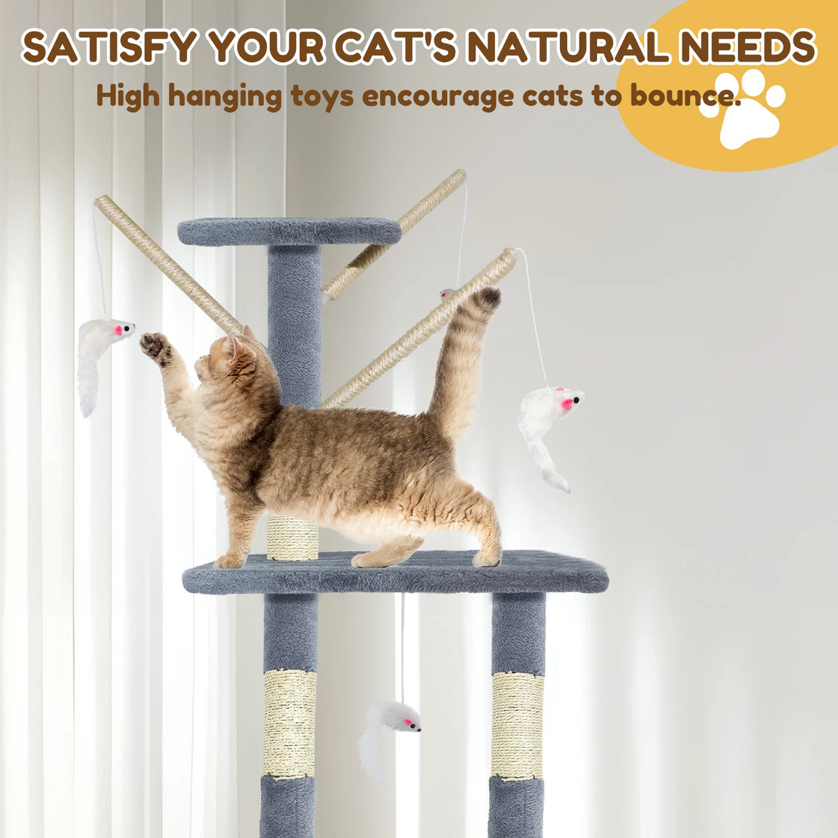 Cat Tree Tower, 140 cm