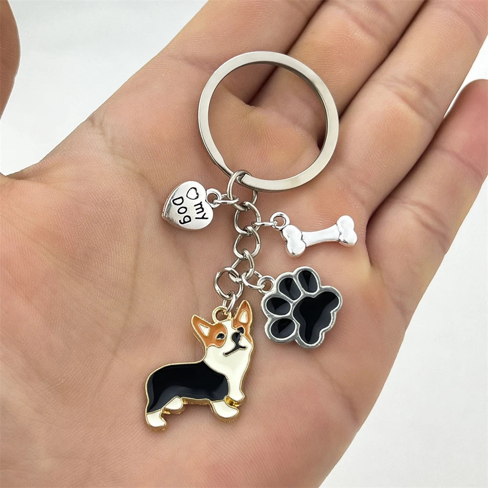 Skateboarding Pup Keyring