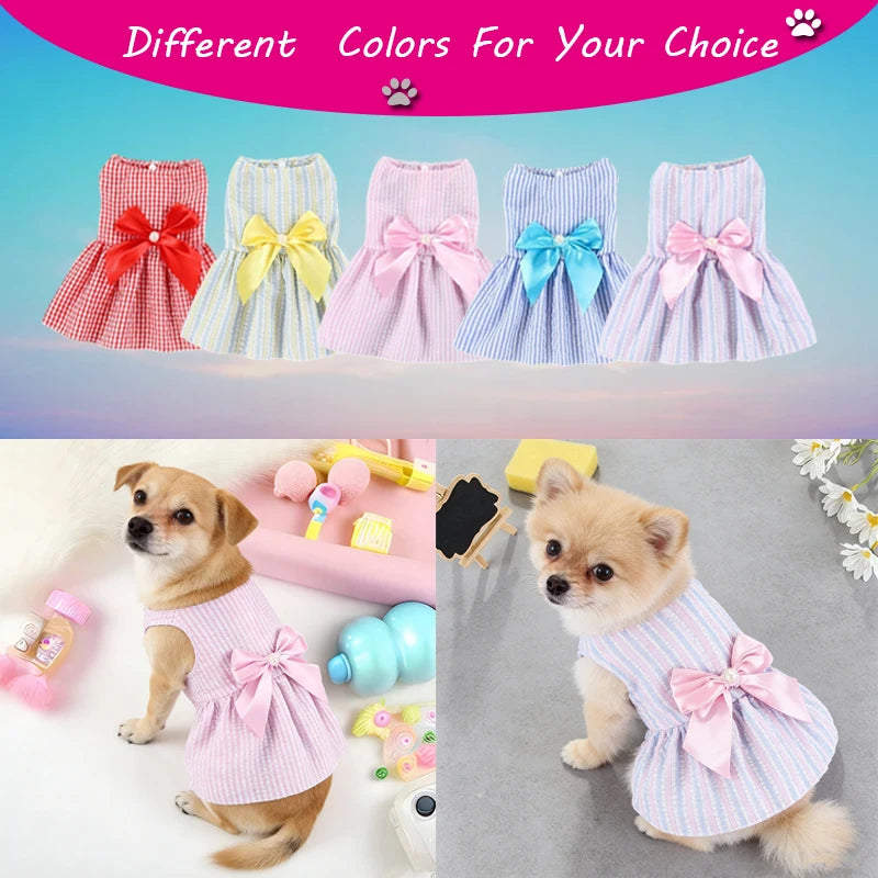 Bow Princess Dress for Small Dogs
