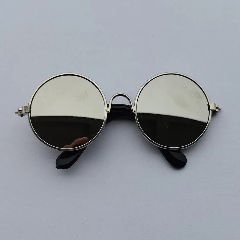 Round Pet Sunglasses - Silver mirror