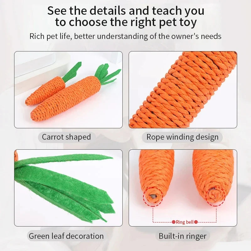 Paper Rope Carrot Cat Toy