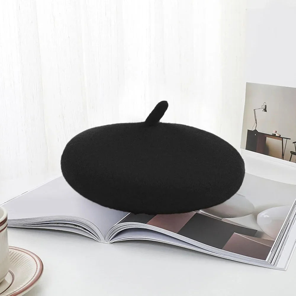 Wool Beret for Pets - Black