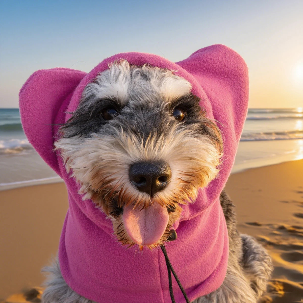 Fleece Snood Hat with Ears