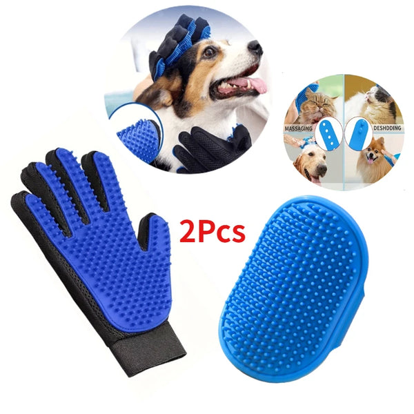 Grooming Glove and Brush Set