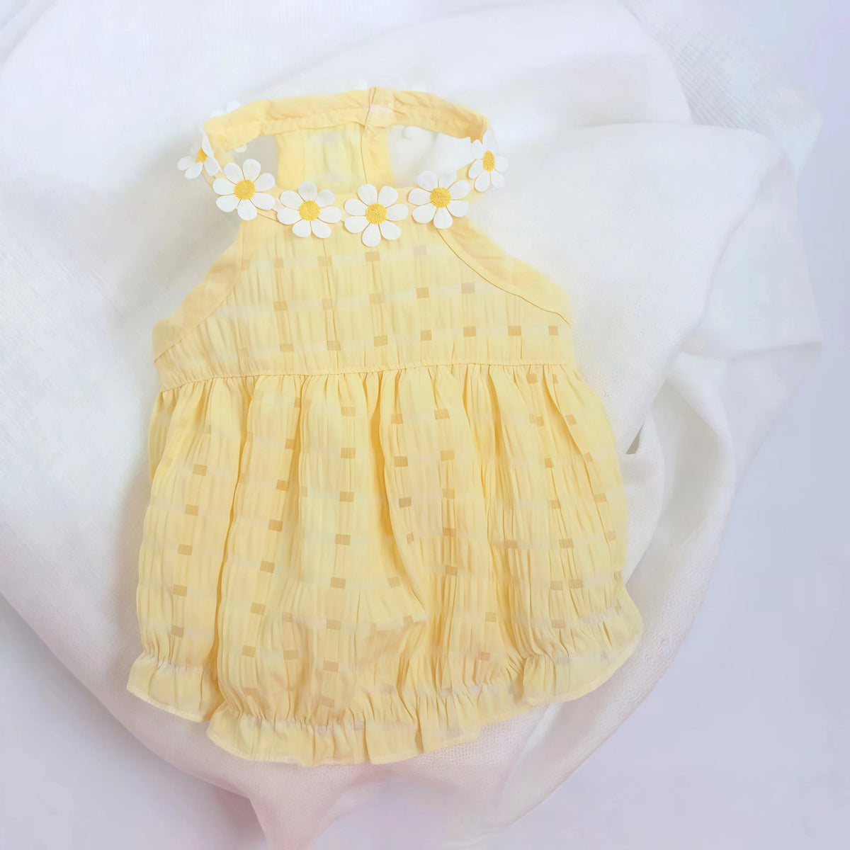 Daisy Summer Dress for Cats - Yellow / S